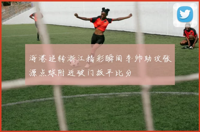 海港逆转浙江精彩瞬间李帅助攻张源点球附近破门扳平比分